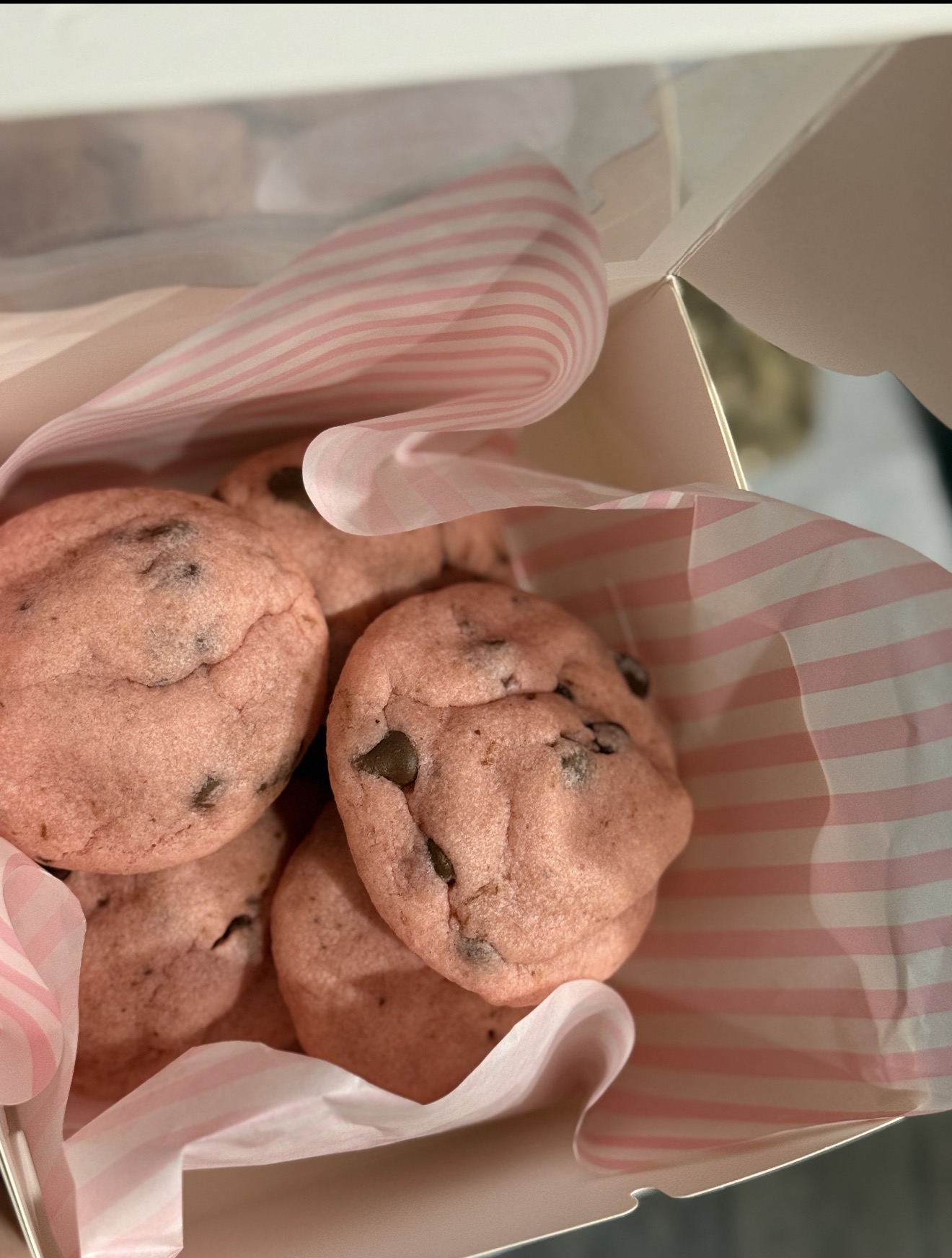 Pink strawberry brownie cookie
